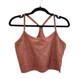 OFFLINE Aerie Orange Recharge Least Support Racerback Sports Bra Cami Size Large